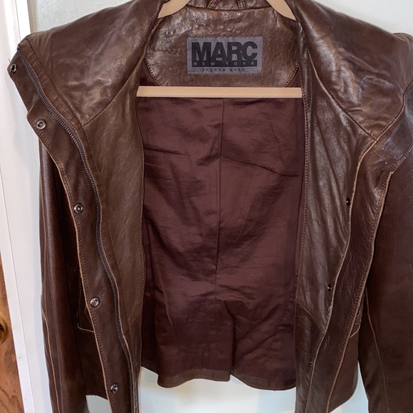 Andrew Marc New York CUIR Leather Moto Jacket - Picture 11 of 14